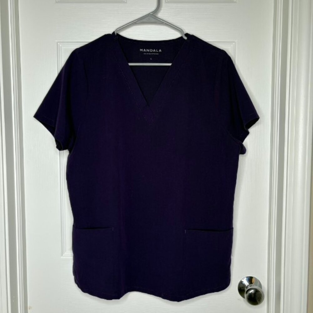 Mandala Purple Scrub Top Women's Large